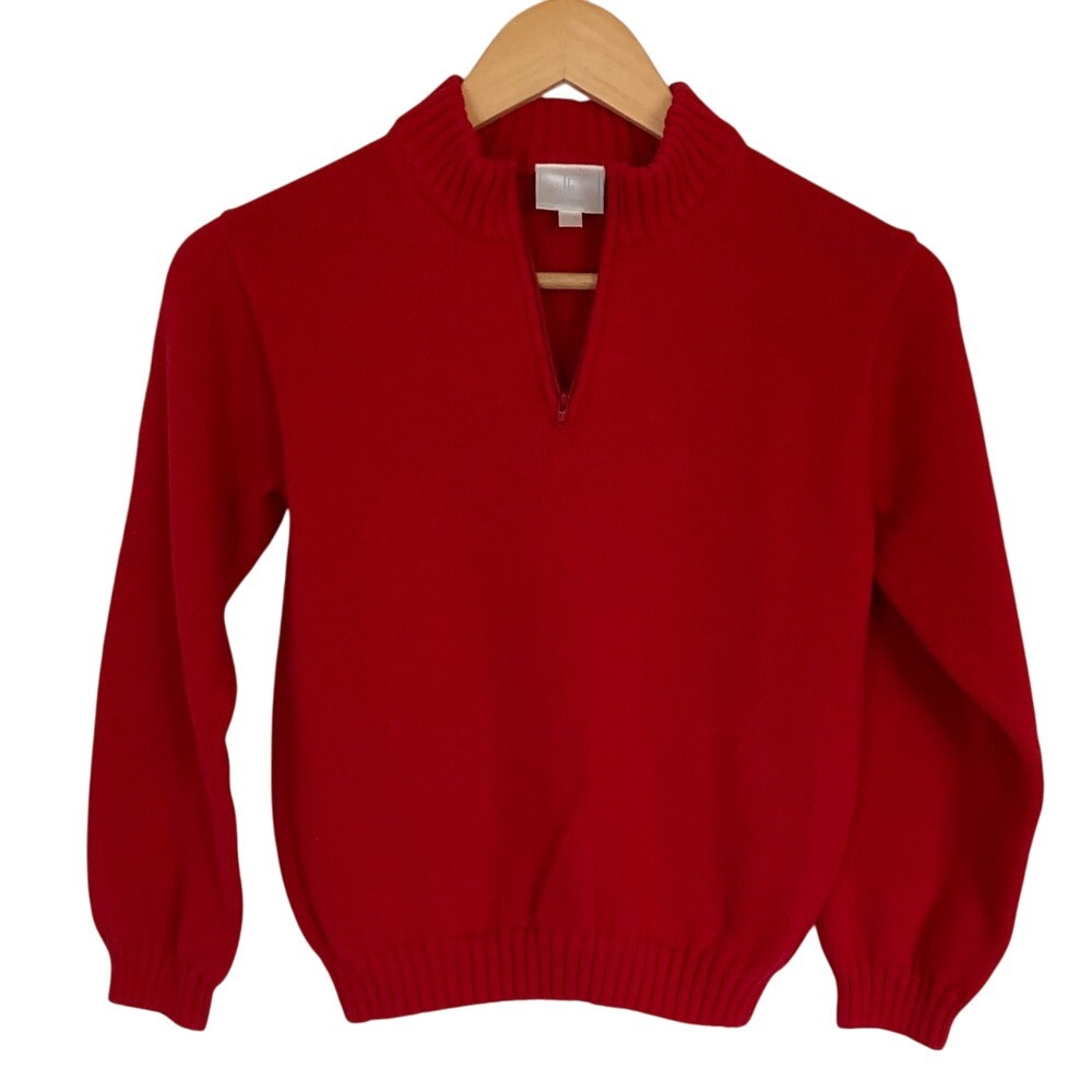 Little English Boys Red Pullover Sweater Size 14 Classic‎ Holiday